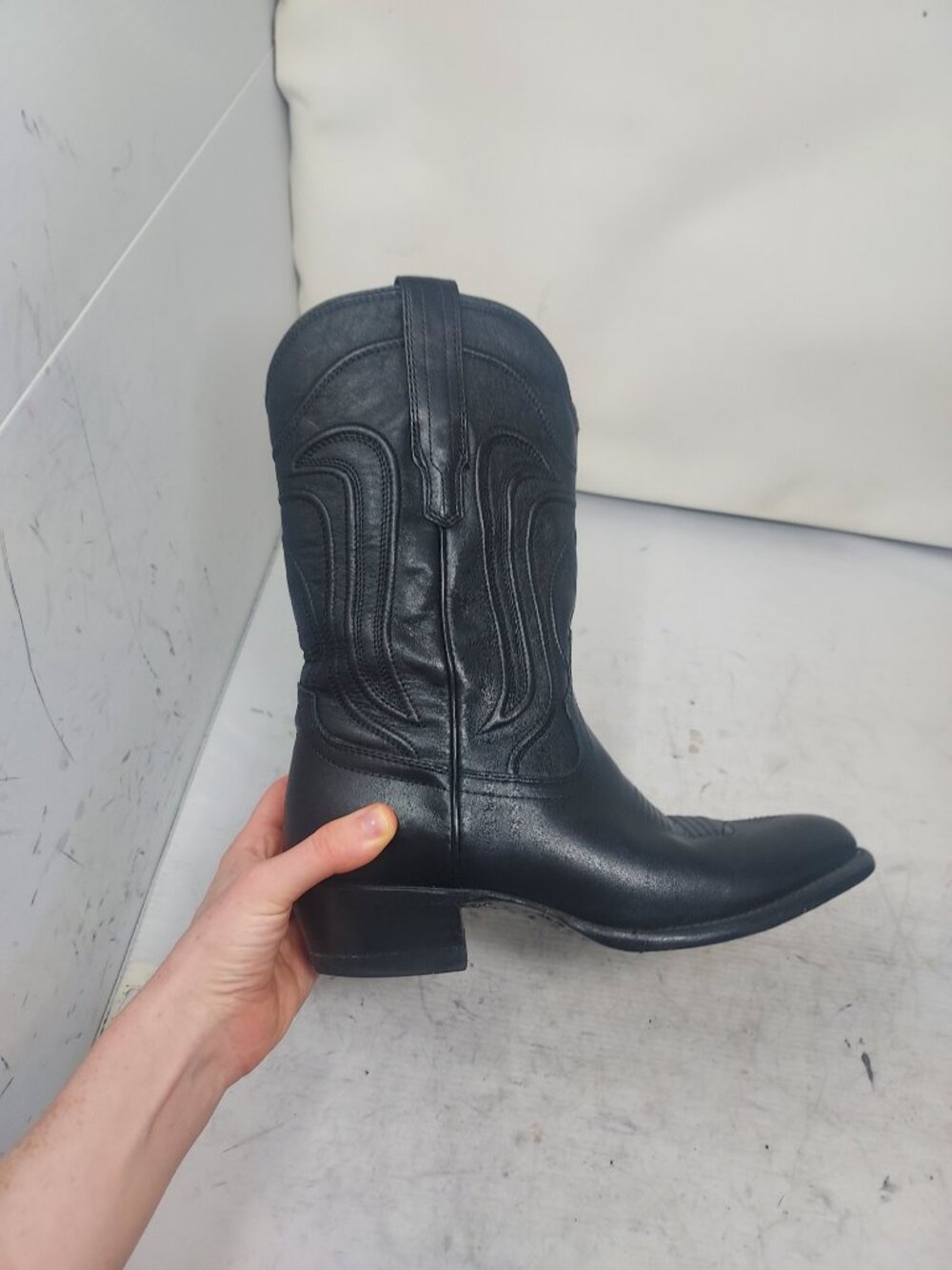 TECOVAS WOMENS THE CARTWRIGHT BLACK COWBOY BOOT - Picture 3 of 10